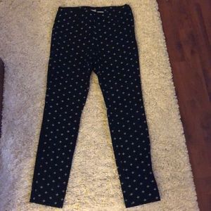 Skinny leg dress pants.